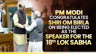 Live: PM Modi congratulates Shri Om Birla on being elected as the Speaker for the 18th Lok Sabha
