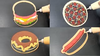 Fast Food Pancake Art - Burger, Pizza, Donut, Hot Dog