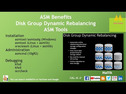 Oracle ASM benefits & Advantages - What is Dynamic Rebalancing - ASM Tools (asmca, kfod, asmcmd)