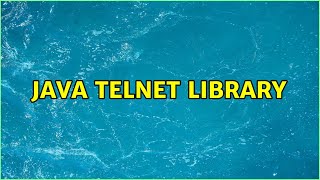 Java Telnet Library (2 Solutions!!)