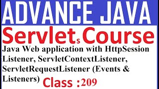 209 Java Web application with HttpSessionListener, ServletContextListener, ServletRequestListener
