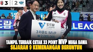 MEGA ON FIRE 44 POINT🔥Bawa Red Sparks 9 Kemenangan Beruntun! Penghargaan MVP TERBAIK MEGA ROUND 3