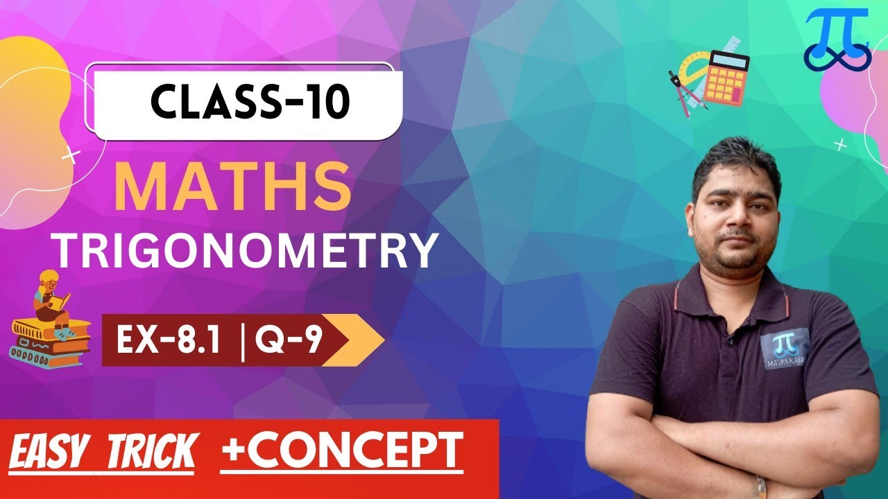 Class 10 Trigonometry Ex-8.1 | Q-9 || #class10 #youtube - YouTube