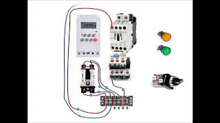 วิธีการต่อแมกเนติก,โอเวอร์โหลด ชุดควบคุมมอเตอร์ปั๊มน้ำ โดยใช้ timer ตั้งเวลา Auto Off Manual