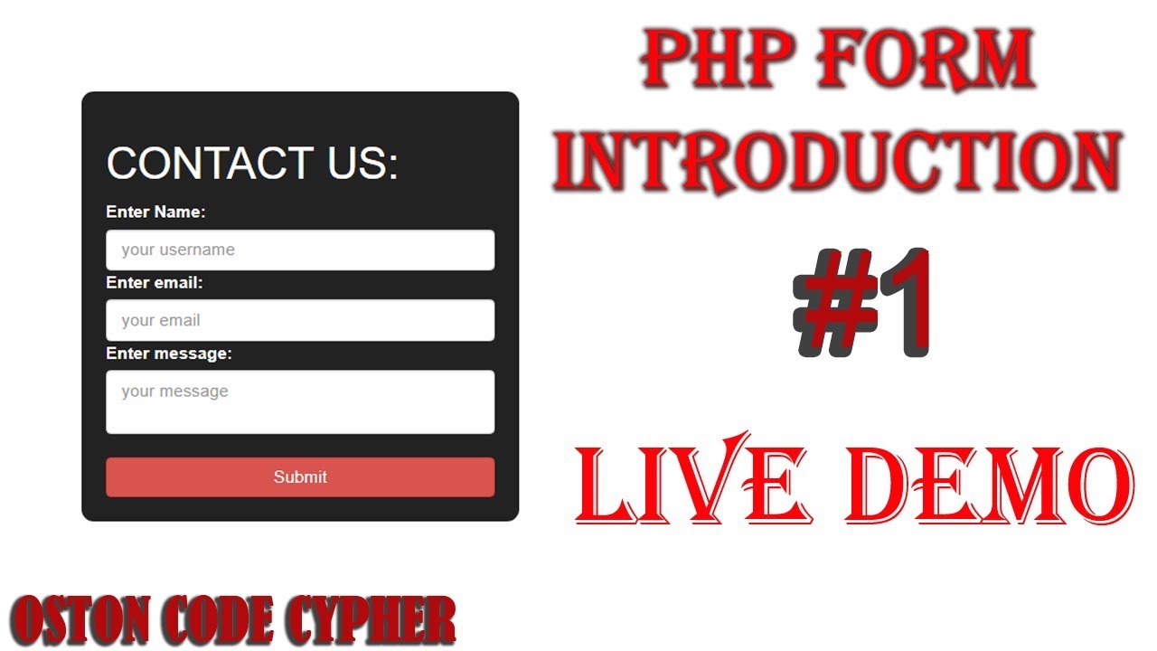 PHP TUTORIAL - Introduction #1 - YouTube