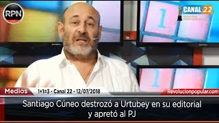 Santiago Cúneo destrozó a Urtubey en su editorial y apretó al PJ