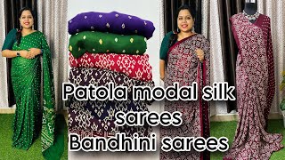 🔥Trending🔥 budget friendly Modal and Bandhni sarees|Amz boutique|6238020169|celebritysarees|best