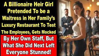 Billionaire Heiress Goes Undercover as Waitress, Gets Mocked by Staff, Then Shocks Everyone!