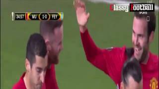 Wayne Rooney Goal - Manchester United 4-0 Feyenoord Rotterdam  Goals Europe League 24/11/2016