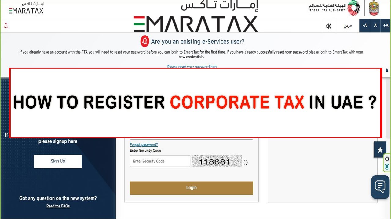 Register For UAE Corporate Tax - Corporate Tax Filing In UAE - YouTube