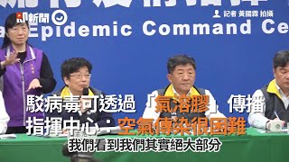 駁斥病毒可透過「氣溶膠」傳播！指揮中心：空氣傳染很困難｜感染｜武漢肺炎