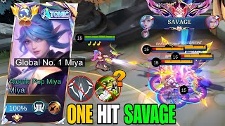 MIYA ONE HIT SAVAGE BUILD!! Miya New Season Best Build and Emblem!! - BUILD TOP 1 GLOBAL MIYA 2024!