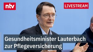 LIVE: Statement von Gesundheitsminister Lauterbach zur Pflegeversicherung