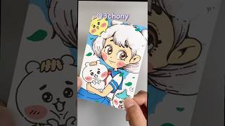 DIY chiikawa 🐰 Illustration 🎨 Postcards! / 💌먼작귀(치이카와)🐰의인화 일러스트🎨 엽서만들기!💌