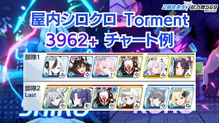 【ブルアカ】屋内シロクロ Torment  39,620,159 pt (3961～3963チャート例)【総力戦S69】