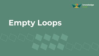 Empty Loops | ICSE Computer Applications | Java & BlueJ