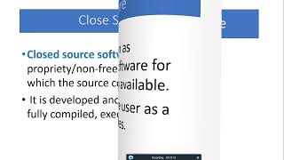 Open source and Closed source software Lesson.