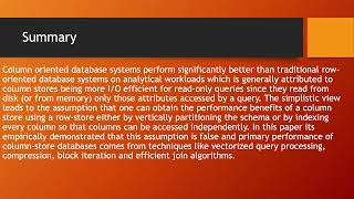 P2 | Column Stores vs Row Stores How Different Are They Really