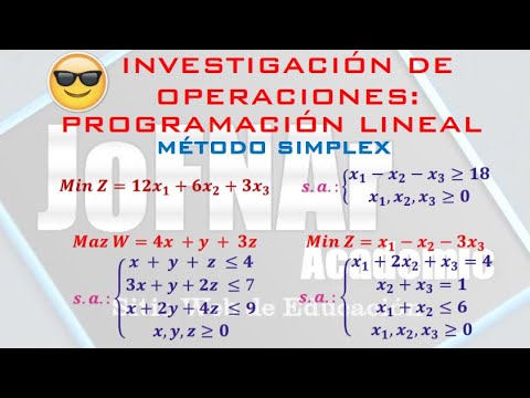 Investigación De Operaciones Programación Lineal Método Simplex En