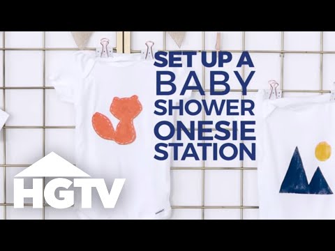 Set Up a Baby Shower Onesie Station - HGTV Set Up a Baby Shower Onesie Station - HGTV