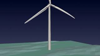 Offshore Floating Spar Platform Wind Turbine Animation using FAST [tutorial linked]
