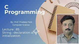 85. string declaration and initialization | C Programming