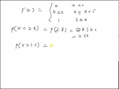 Probabilities from a CDF Probabilities from a CDF
