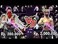 REVIEW AKUN FF SEHARGA 200.000 VS 2.000.000