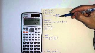 Calculator Program for Simultaneous Equations (Casio 計算機程式 解二元一次方程組)