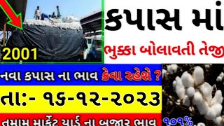 Kapas na bhav | 16-12-2023 | કપાસના ભાવ:2023 | Information about cotton crop price | Commodity Trend