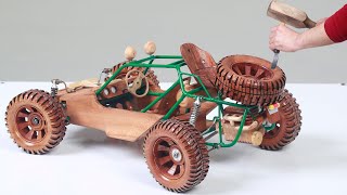 How to make PUBG Buggy out of wood - ASMR Woodworking, DIY Car Model