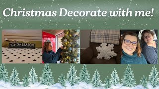 Christmas Decorate with Me! | Christmas songs, cozy lights, and relaxing!