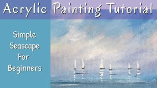 Simple Acrylic Seascape Painting Tutorial