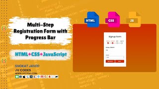 How to Create a Multi Step Registration Form with Progress Bar #html #css #javascript
