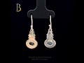 elegant silver drop moon stone earrings pb jewels