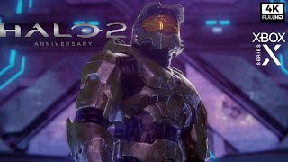 HALO 2 ANNIVERSARY Gameplay Walkthrough All Cutscenes Movie [4K 60FPS XBOX SERIES X] - No Commentary