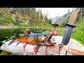 Fishing a Mountain Lake FILLED with HUNGRY TROUT!!! (Catch & Cook)