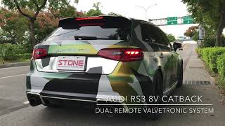 Audi CEPA 8V RS3 with Stone Exhaust Valvetronic Cat-back System accelerated Sound