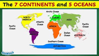 7 Continents and 5 Oceans | Seven Continents of the World and Five Oceans