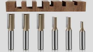 6mm Shank CNC Straight Bit Flush Trim Single Double Flute Router Bit Tungsten Carbide Mill