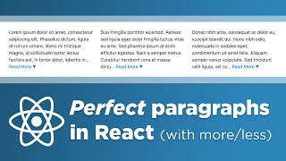 Create symmetrical paragraph lengths with Read More / Read Less in React