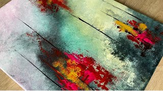 Creating a Beautiful Abstract Painting using my Favorite Technique. #abstractpainting #abstractart