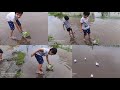 Kunnu & kukku playing with paper boat//enjoying a lot//