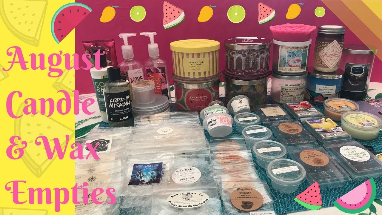 Summer Candle Wax Empties August 2018 Bath Body Works Homeworx