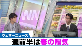 週前半は春の陽気 晴れて気温上昇