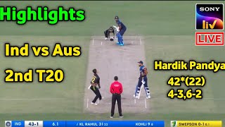 Ind vs Aus: 2nd T20 match Highlights। India 2-0 Australia। Live highlights। Super over। Man of Match