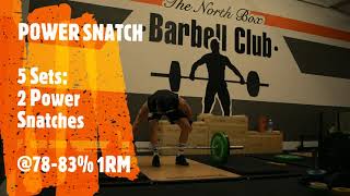 Power Snatch x2 @78-83% 1RM