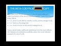 the beta coefficient concept