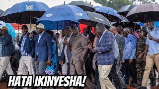 President Ruto Endures Rainfall to Inspect the Ongoing construction Kipchoge Keino Stadium, Eldoret!