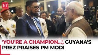 'You're a champion...,' Guyana President Irfaan Ali praises PM Modi for his supportive role